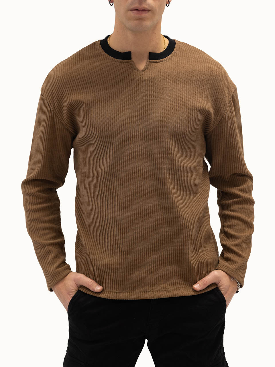 Felpa Florida in Velluto Camel