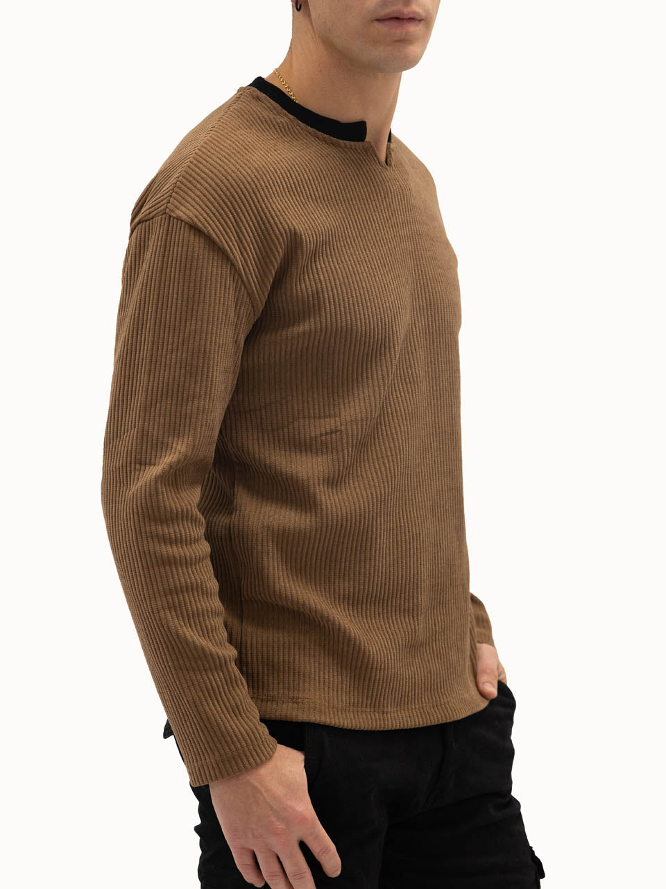 Felpa Florida in Velluto Camel