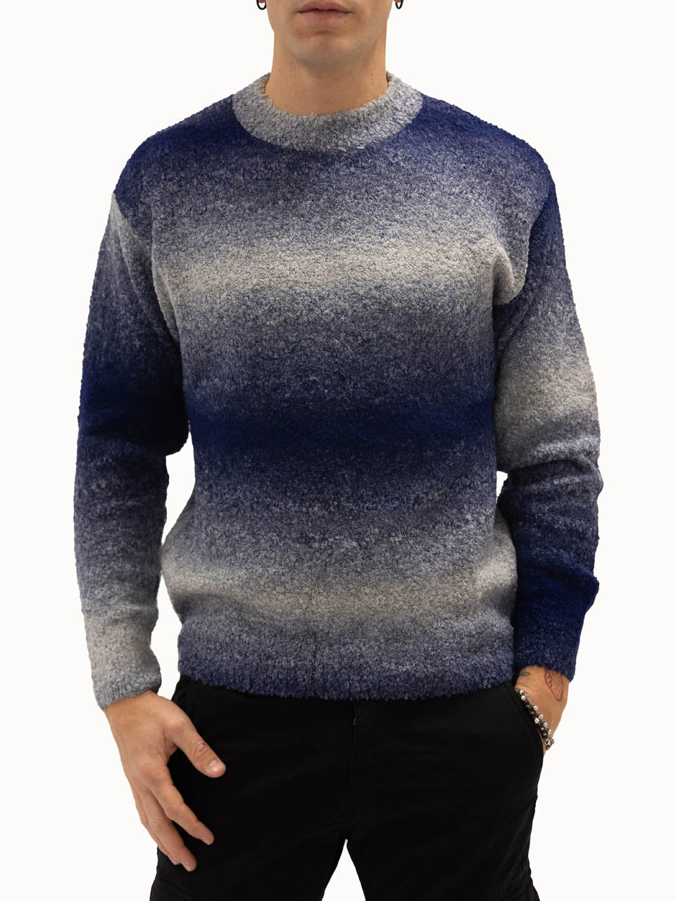 Maglione Paris Effetto Sfumato Blue