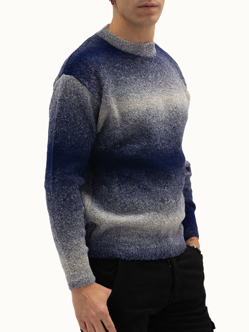 Maglione Paris Effetto Sfumato Blue