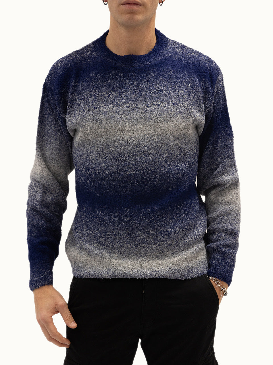 Maglione Paris Effetto Sfumato Jeans