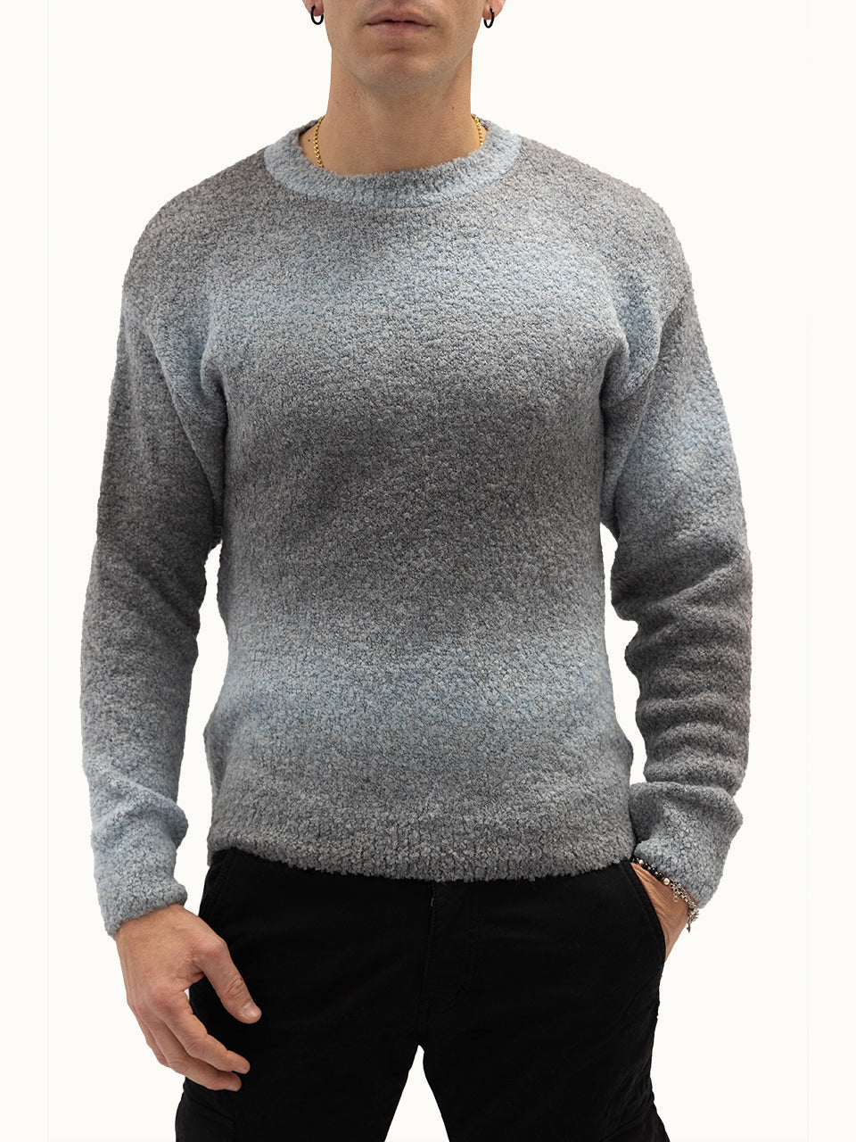 Maglione Paris Effetto Sfumato Sky Blue