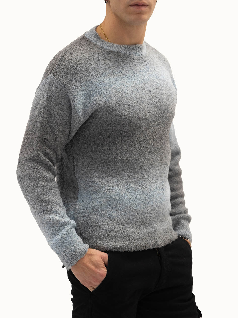 Maglione Paris Effetto Sfumato Sky Blue