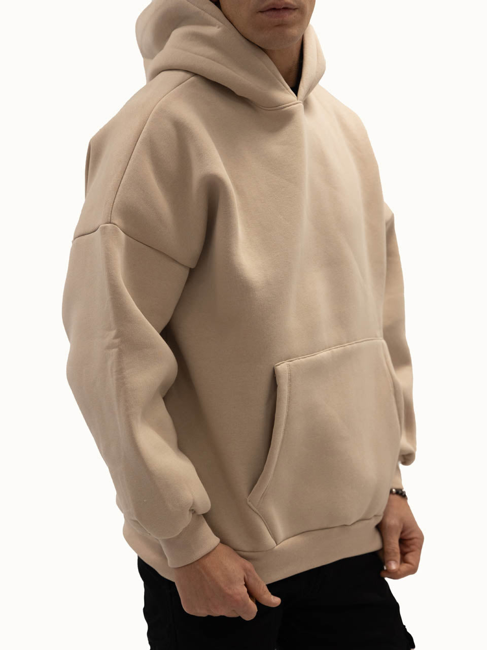 Felpa Oversize Felpata Beige