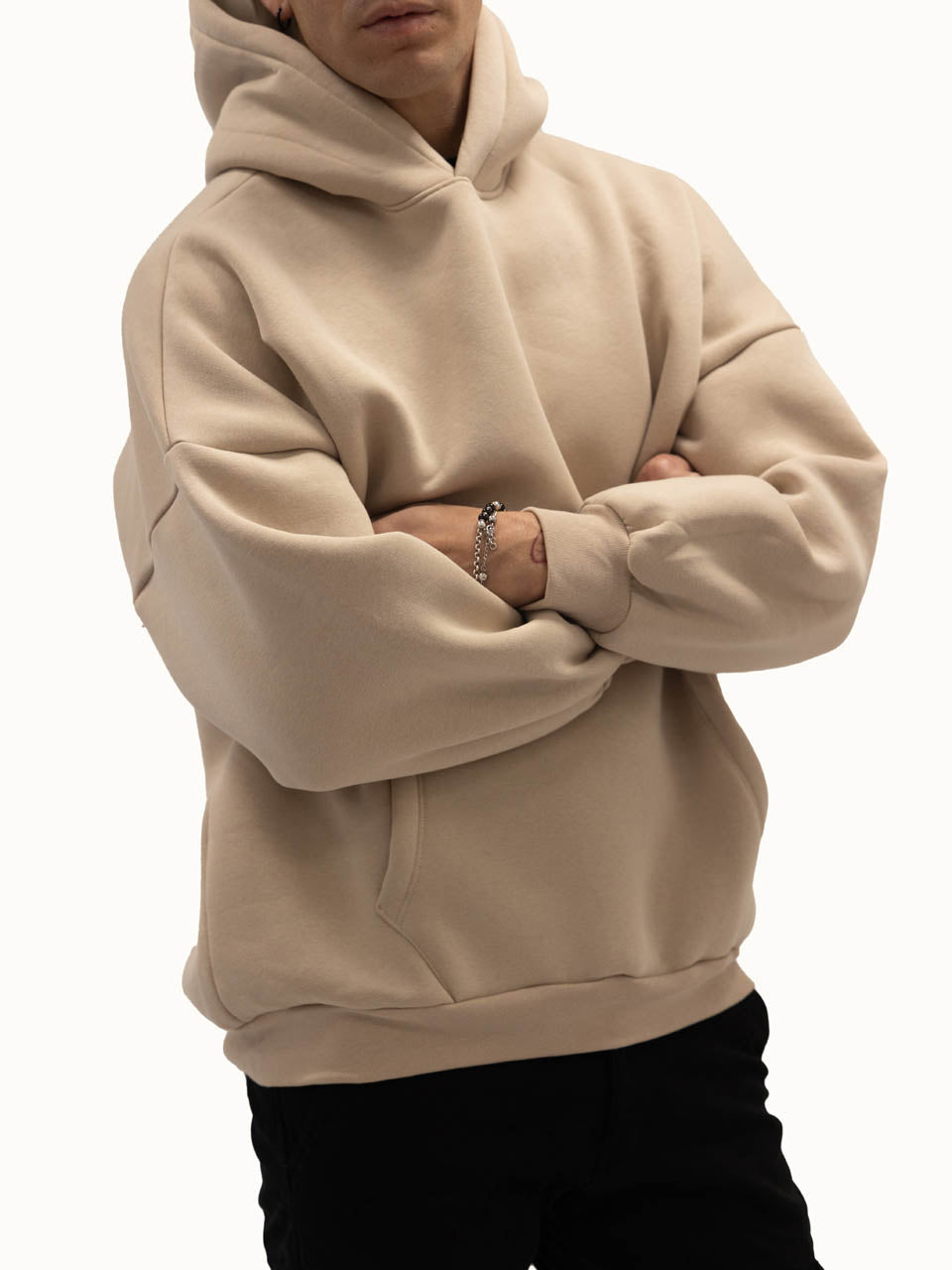 Felpa Oversize Felpata Beige