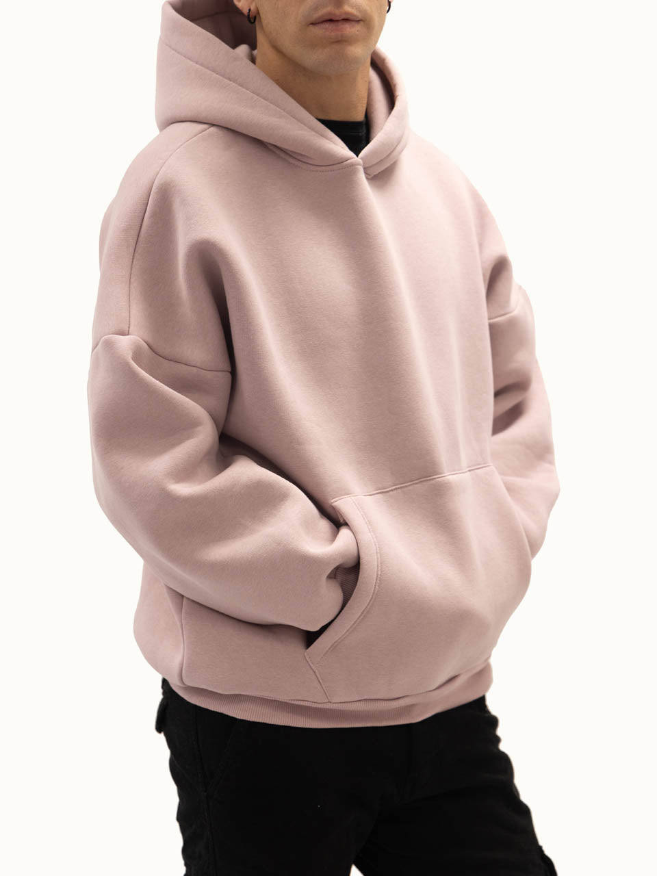 Felpa Oversize Felpata Dusty Pink