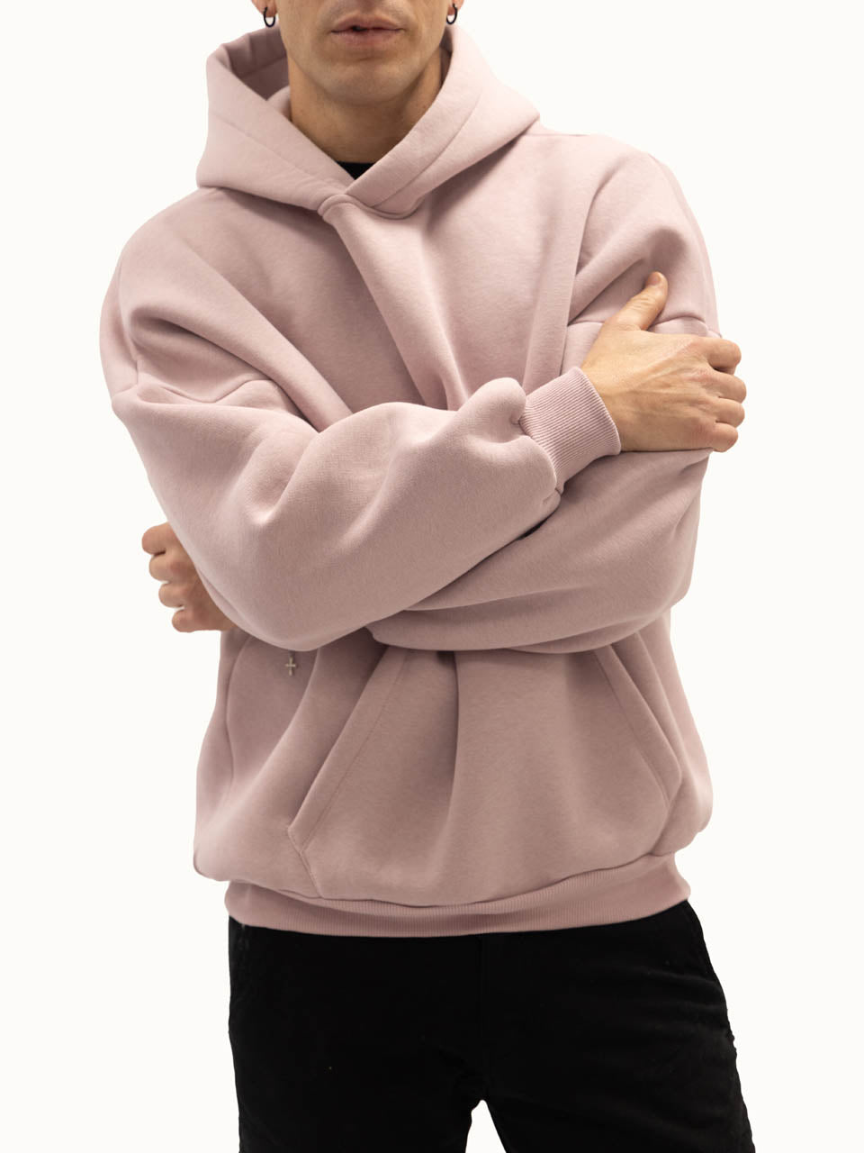 Felpa Oversize Felpata Dusty Pink