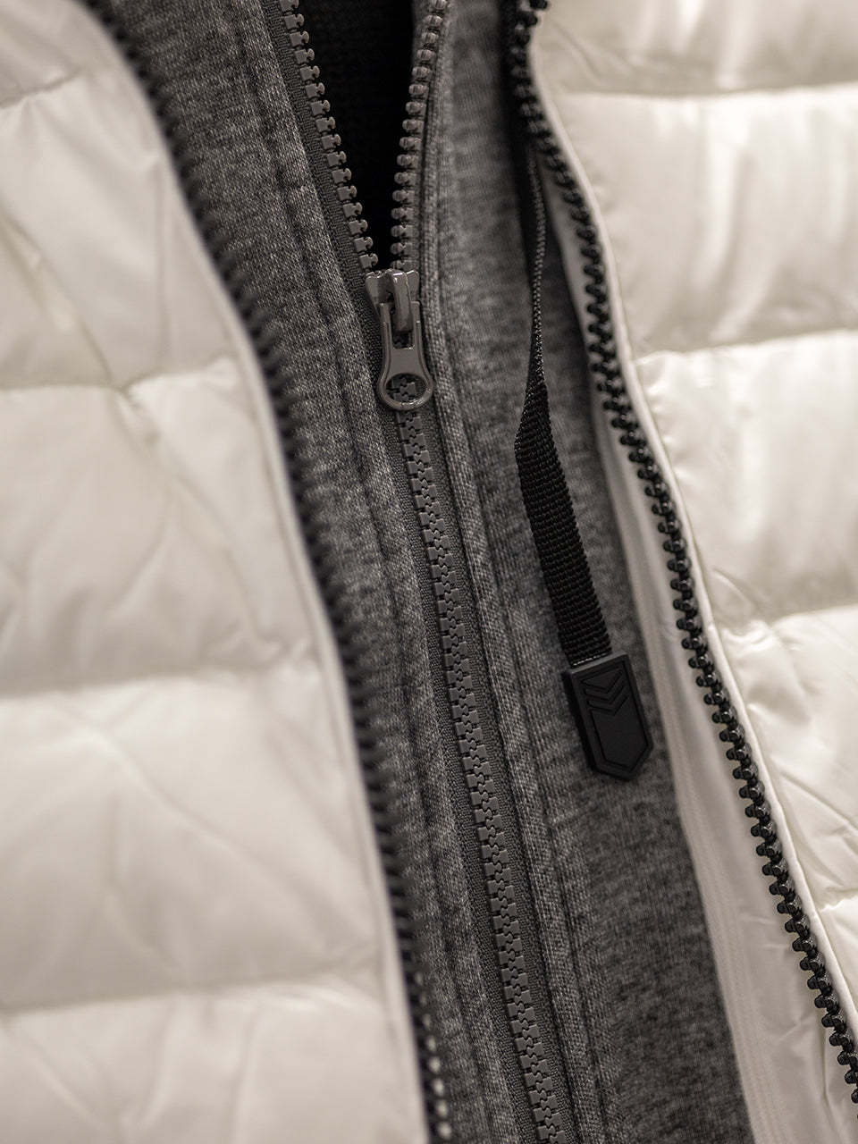 Giubbotto con Cappuccio Removibile White