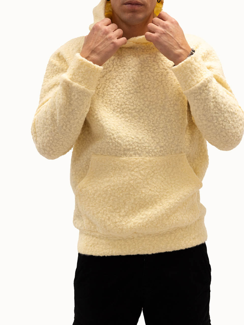 Felpa Teddy con Cappuccio Cream
