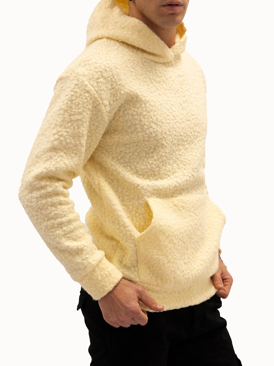 Felpa Teddy con Cappuccio Cream