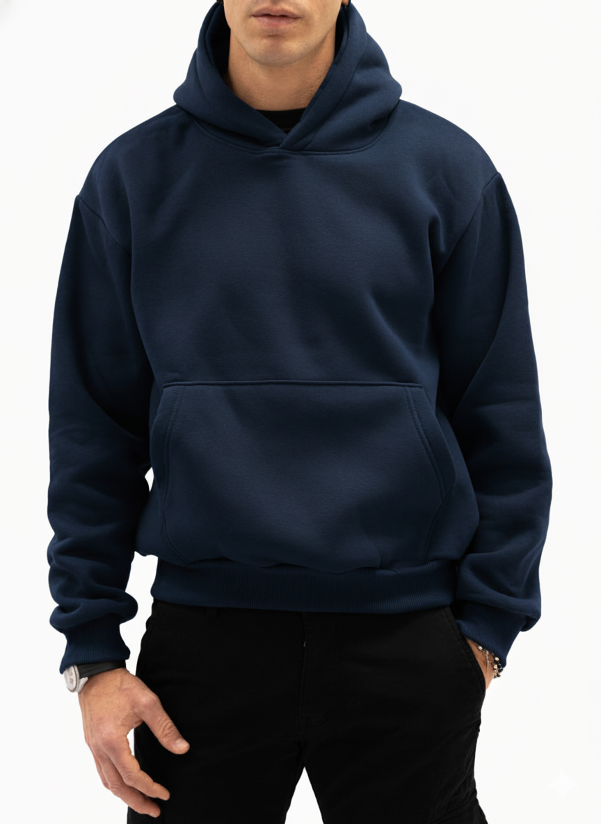 Felpa Boxy Felpata Blue