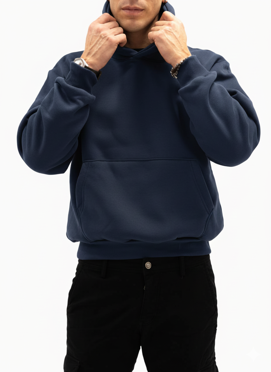 Felpa Boxy Felpata Blue