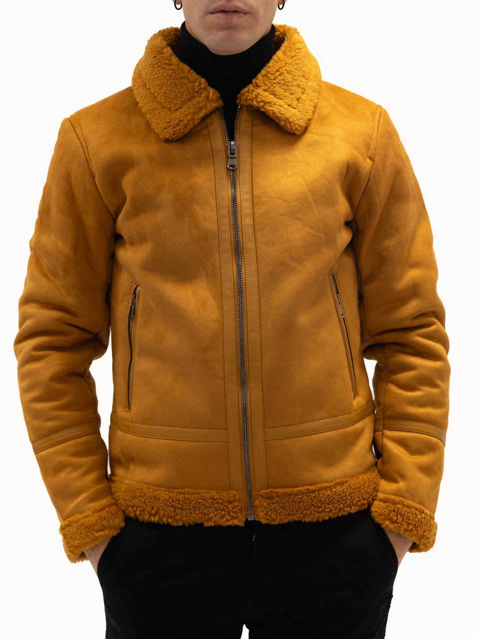 Giacca Montone Ecopelle Camel