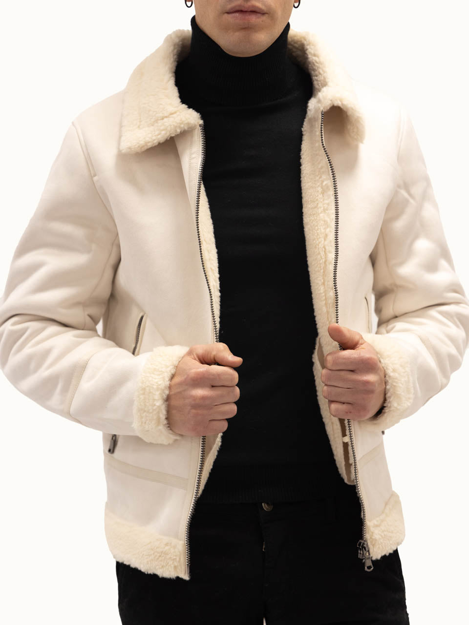 Giacca Montone Ecopelle Cream