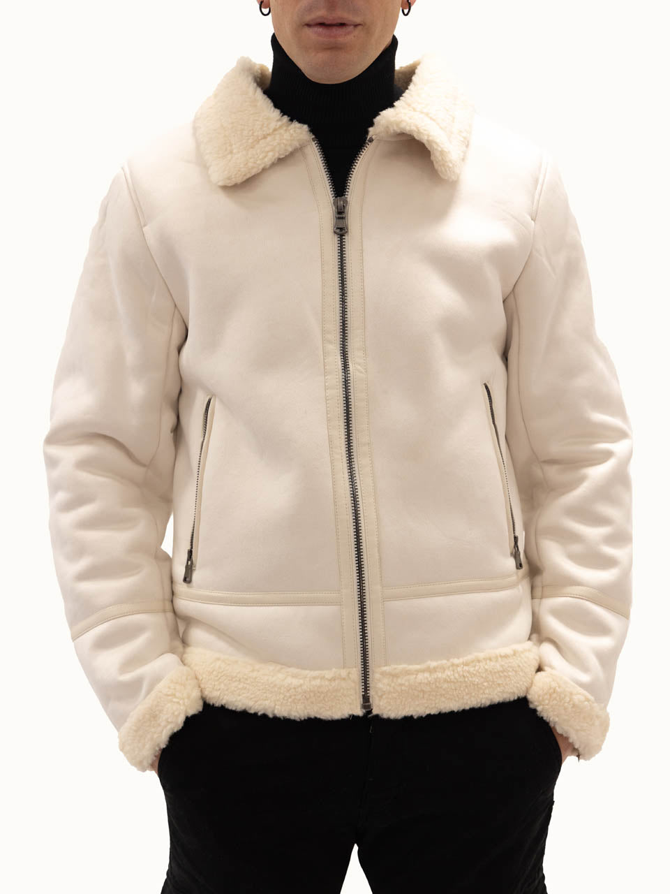 Giacca Montone Ecopelle Cream