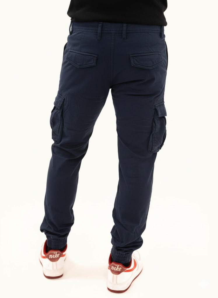 Pantalone Cargo Urban Felpato Navy Blue