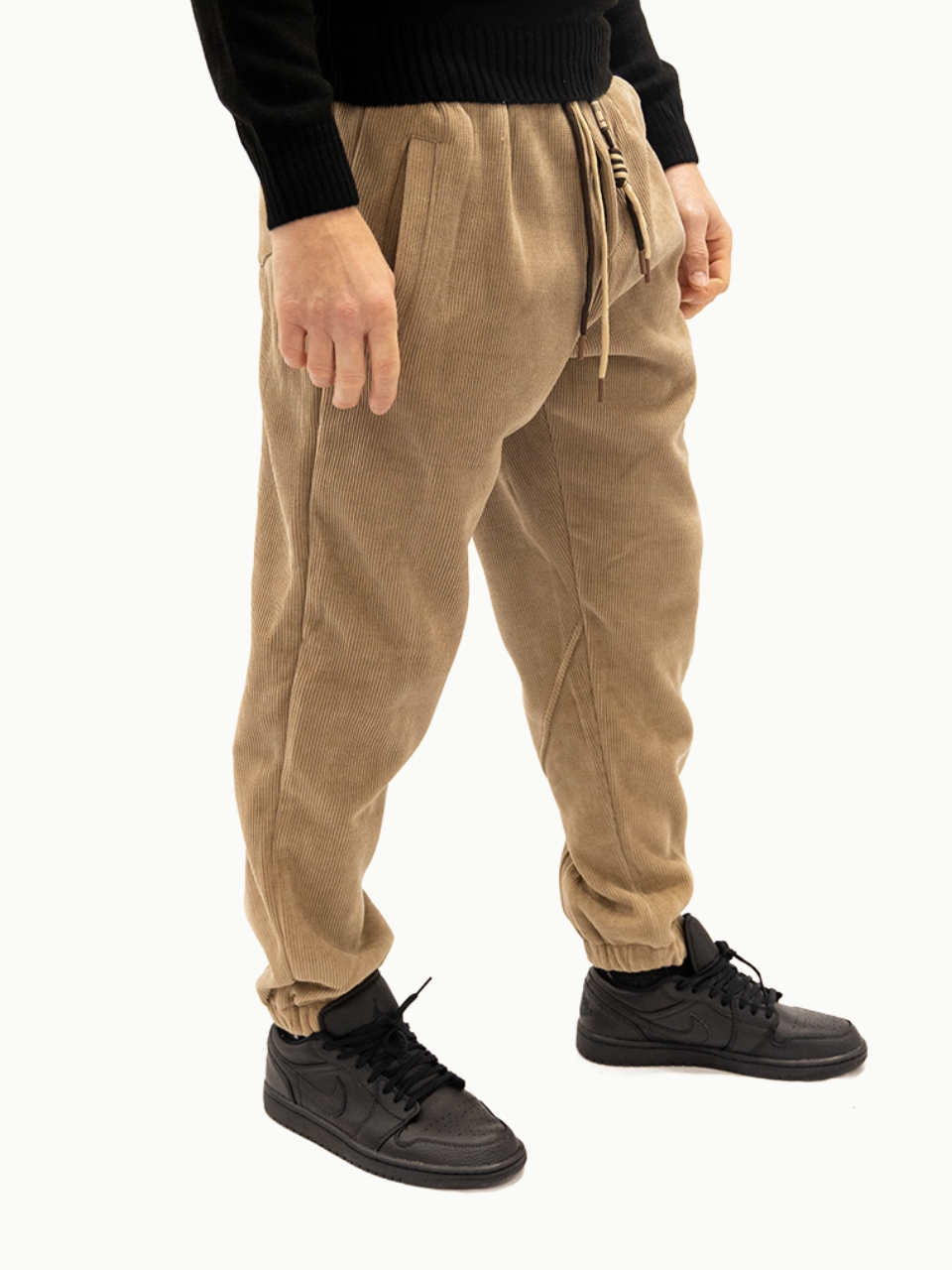 Pantalone Osaka in Velluto a coste Khaki
