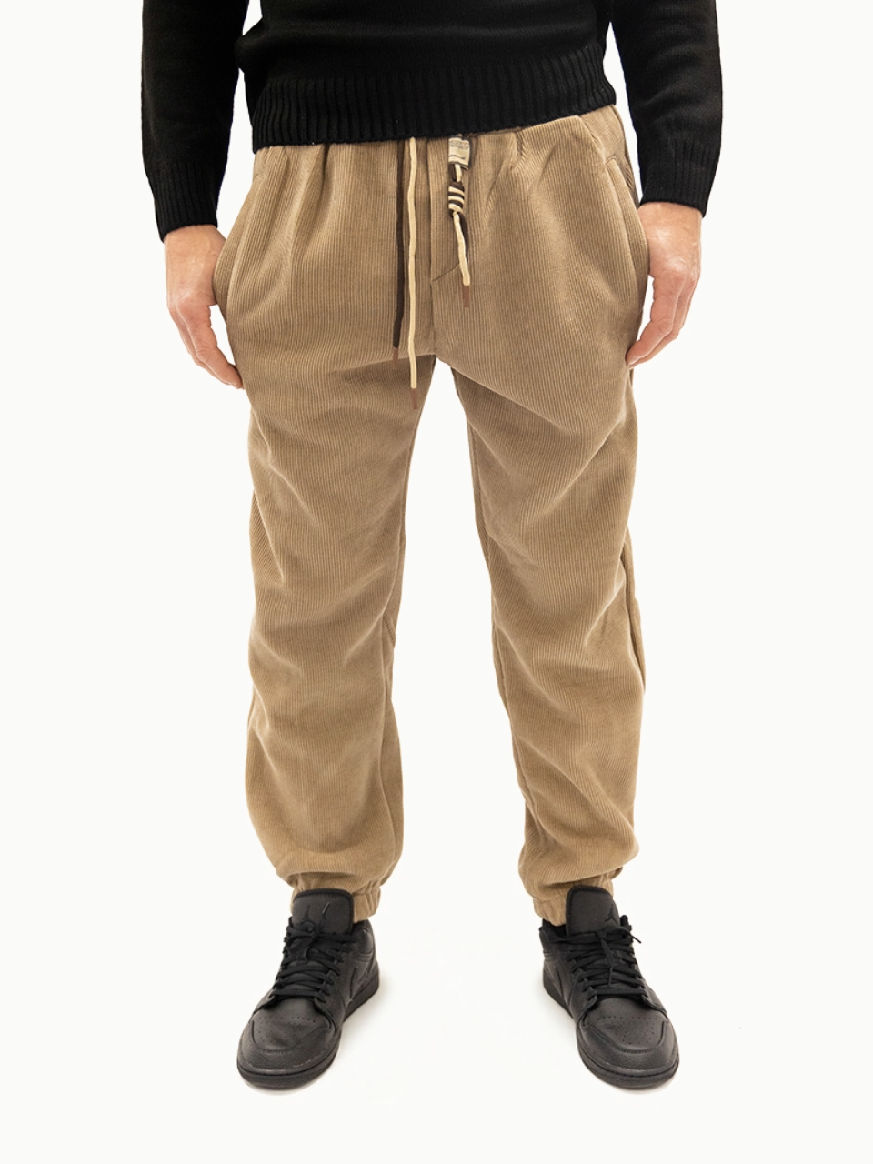 Pantalone Osaka in Velluto a coste Khaki