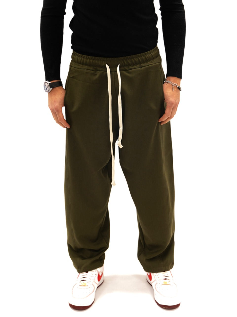 Pantalone Japan Fondo Largo Forest Green