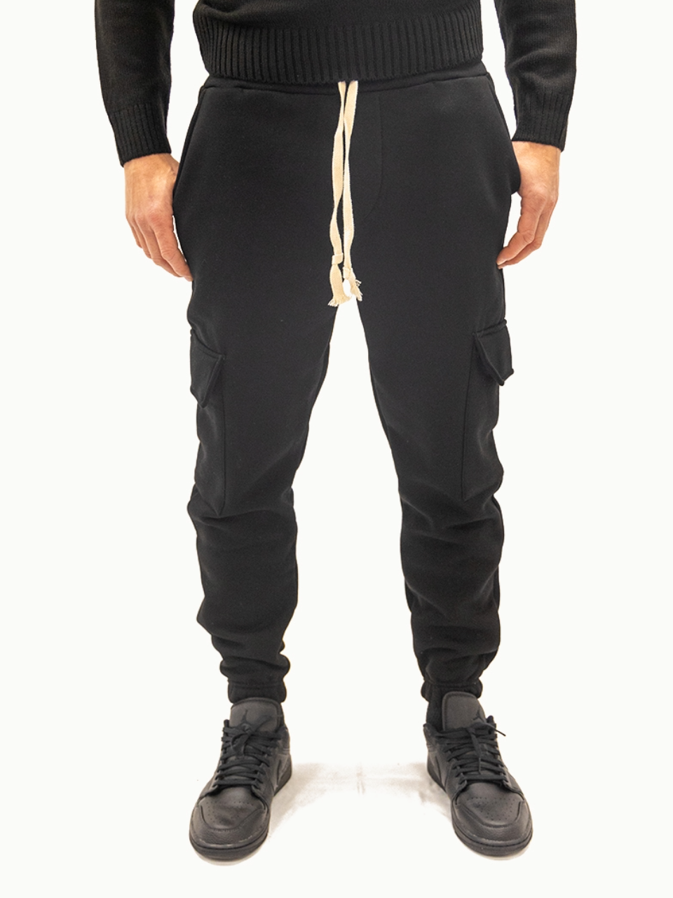 Pantatuta Cargo Felpata Black