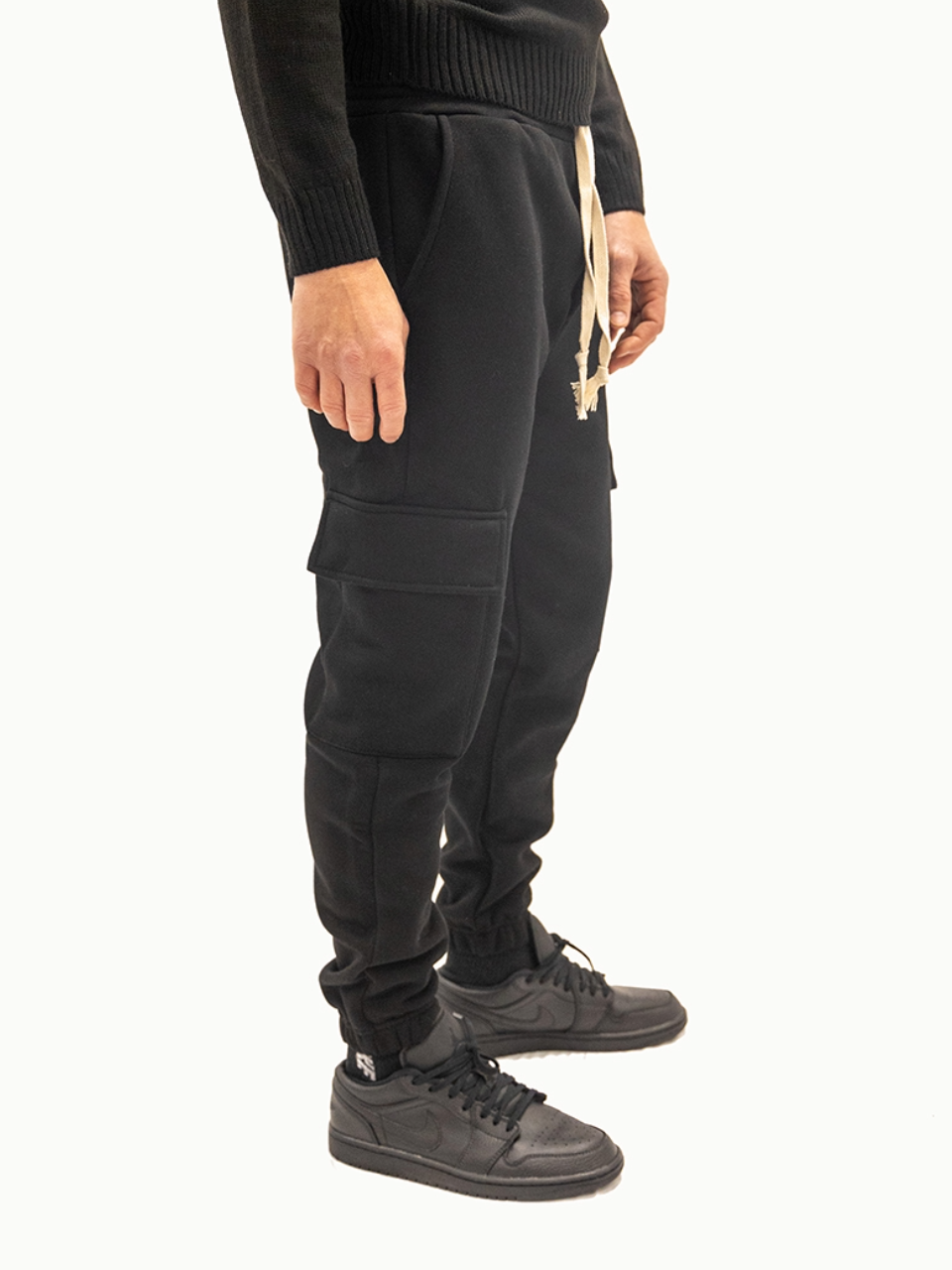 Pantatuta Cargo Felpata Black