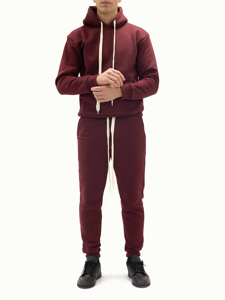 Tuta Completa Felpata Bordeaux