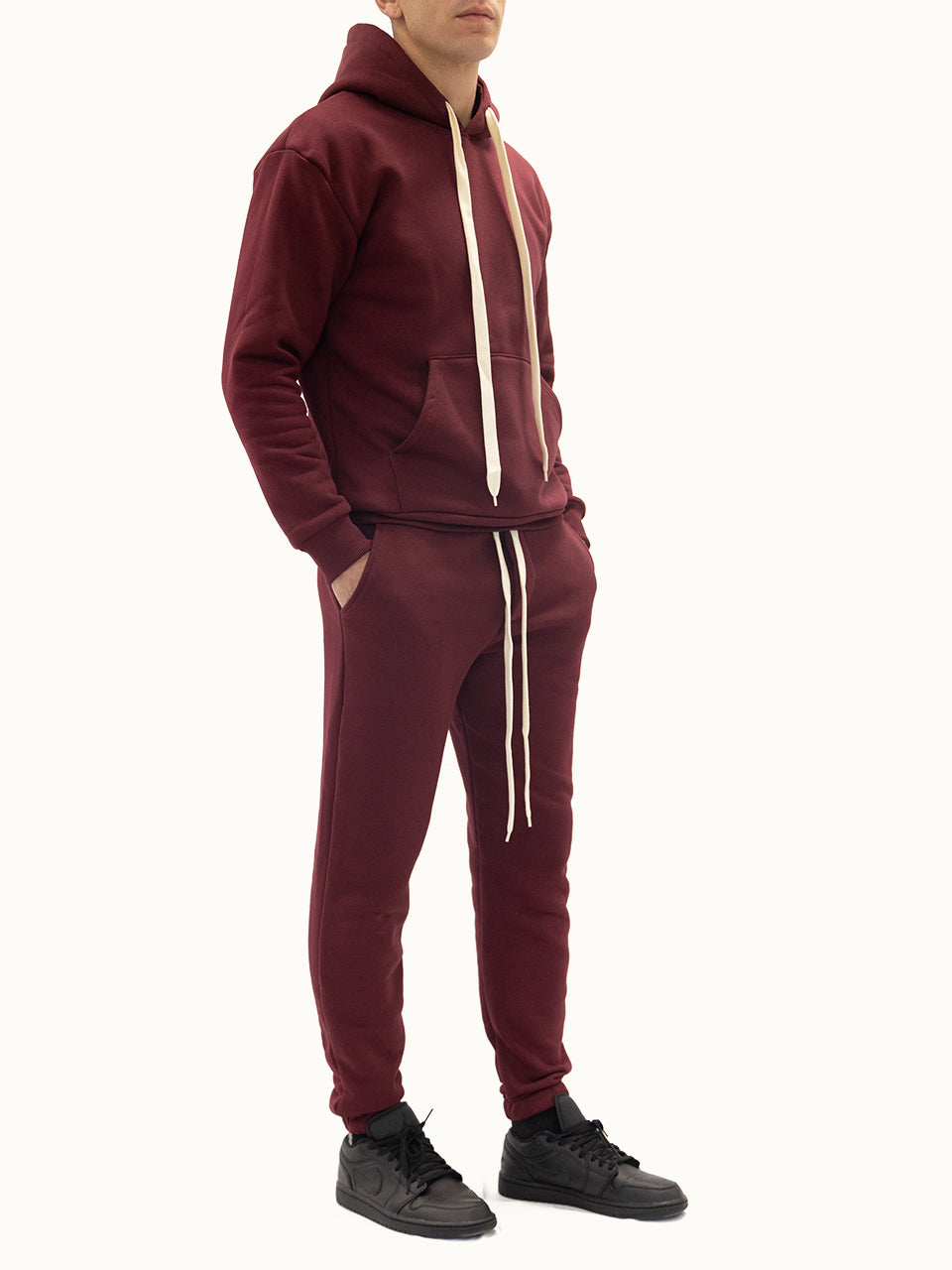 Tuta Completa Felpata Bordeaux
