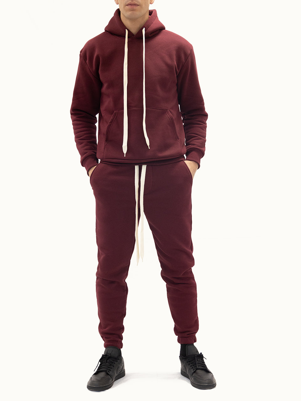 Tuta Completa Felpata Bordeaux