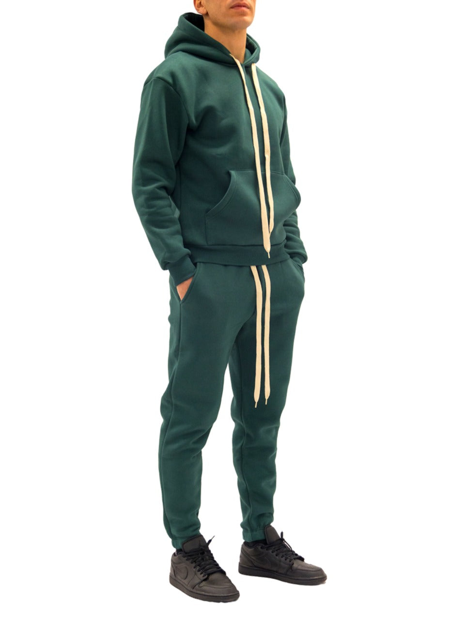 Tuta Completa Felpata Forest Green