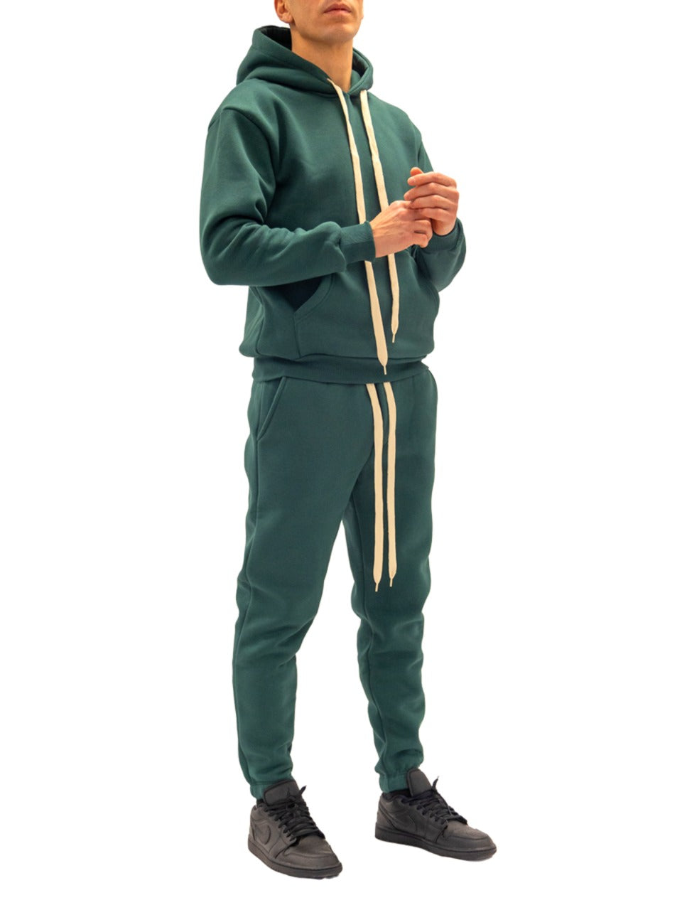 Tuta Completa Felpata Forest Green