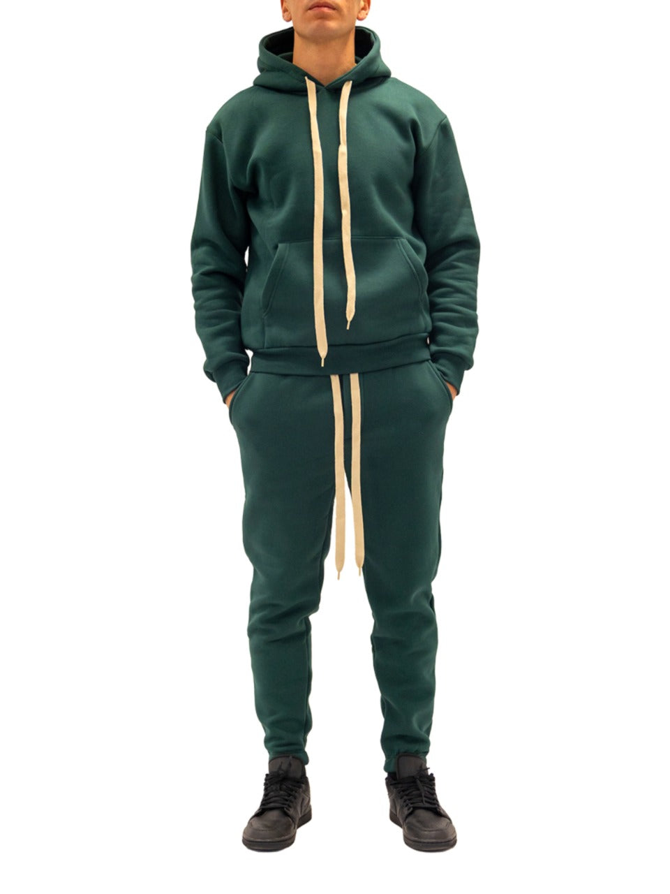 Tuta Completa Felpata Forest Green