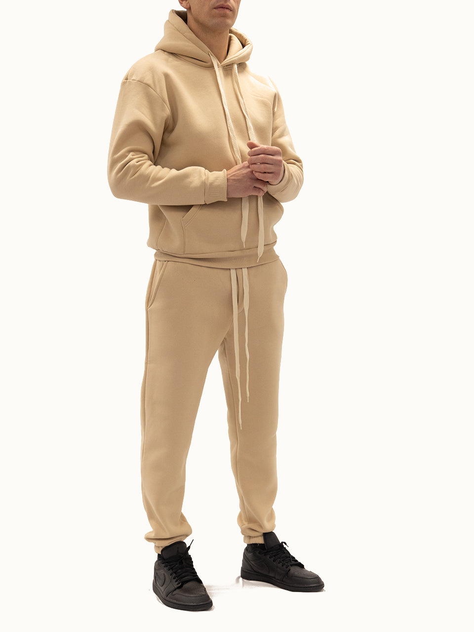 Tuta Completa Felpata Beige