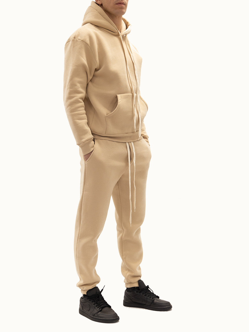 Tuta Completa Felpata Beige