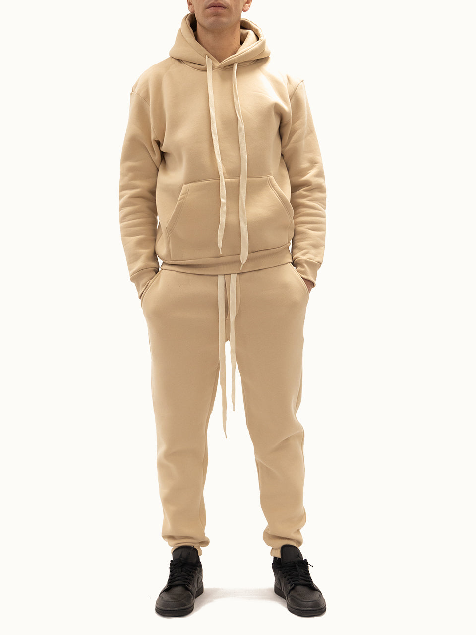 Tuta Completa Felpata Beige