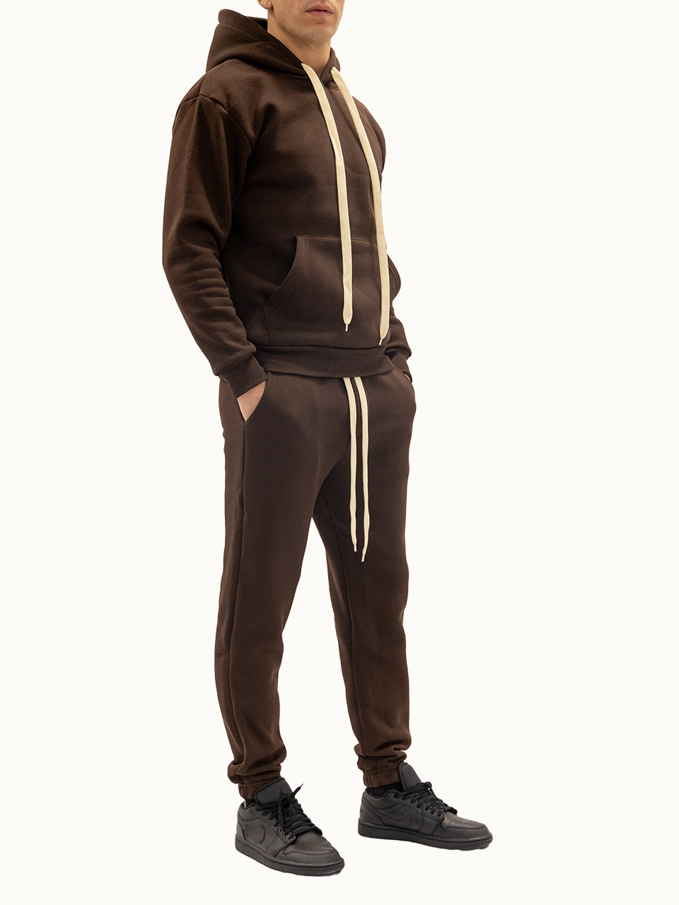 Tuta Completa Felpata Dark Brown