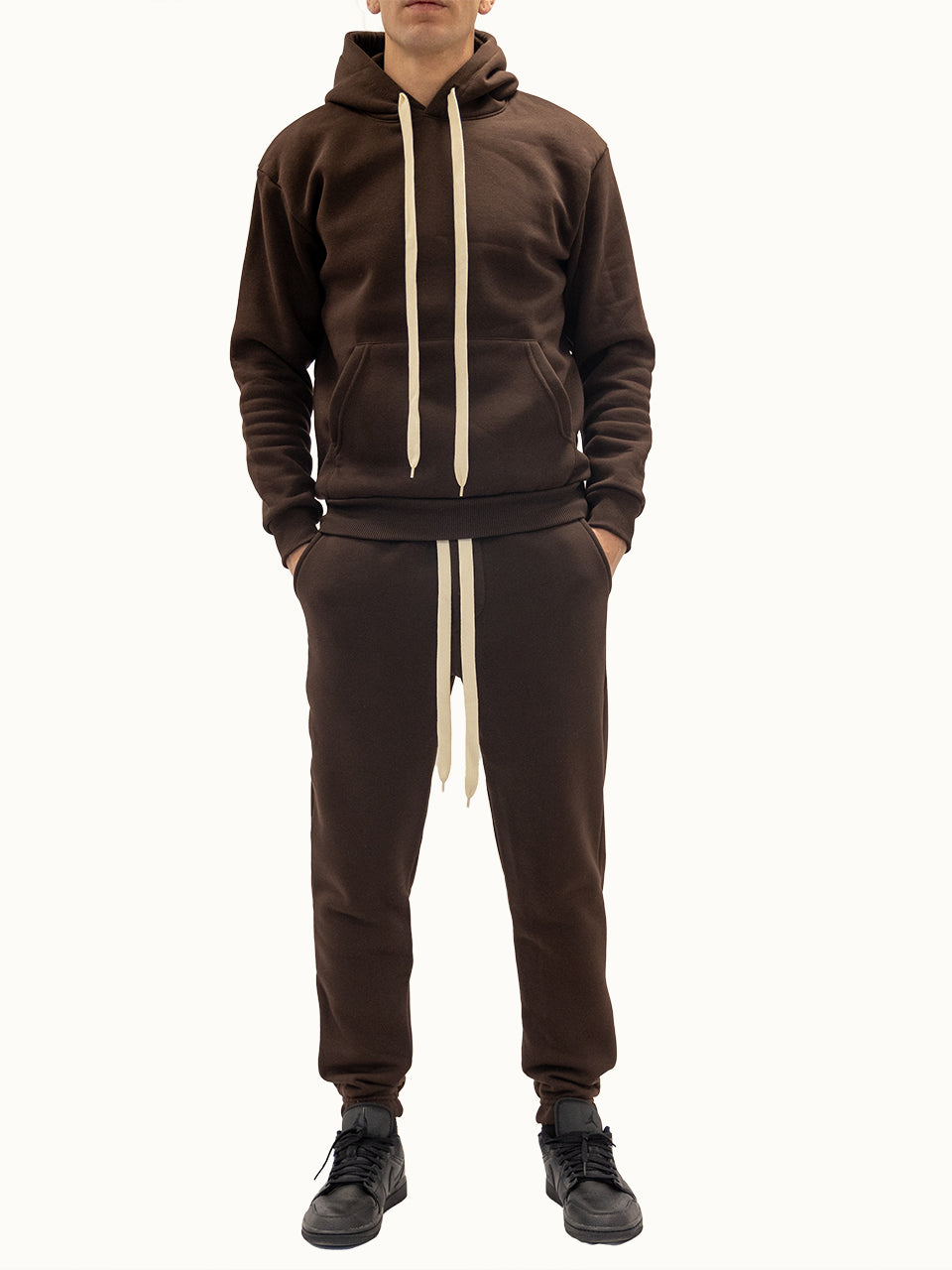 Tuta Completa Felpata Dark Brown